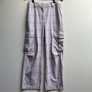 Sunday Best Aritzia Lavender Phoenix Plaid Cargo Pants Sz 6